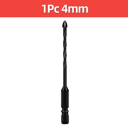 Kreuz-Sechskant-Fliesenbohrer für Glas, Beton, Keramikfliesen, Lochöffner, Tunstenkarbid, Hartmetall-Bits-Set, Werkzeuge, 3, 4, 5, 6, 8, 10, 12 mm