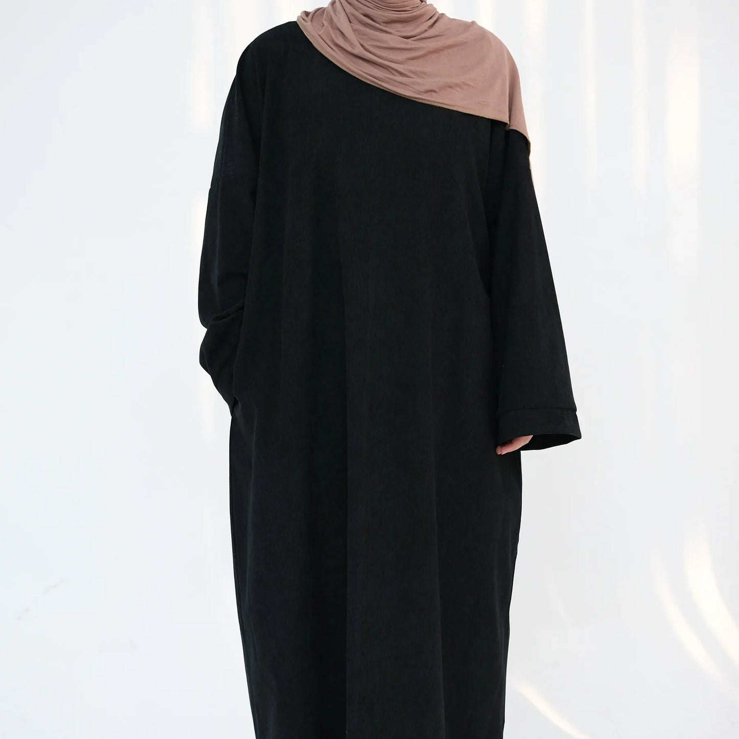 2024 Winter Dubai Women Corduroy Abaya Dress Ramadan Eid Arabic Modest Muslim Clothing Islam Party Jalabiya Fashion Turkey Robe