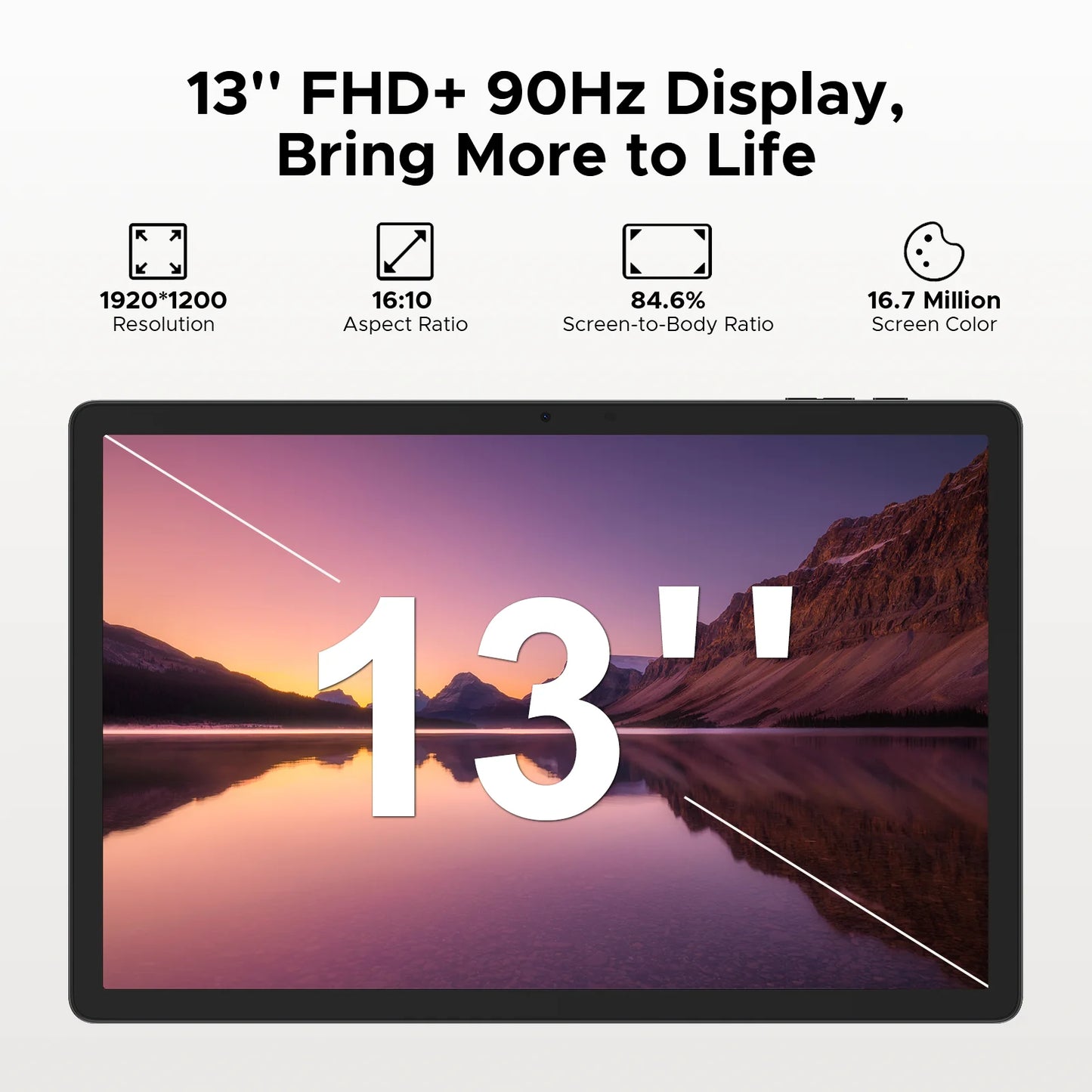 Doogee Tab E3 Pro 2 in 1 Tablet Pc 13" Android 15 Gemini Ai 32Gb Ram(8+24) 256Gb 11000Mah Battery Helio G100 Octa Core Tablet Pc.