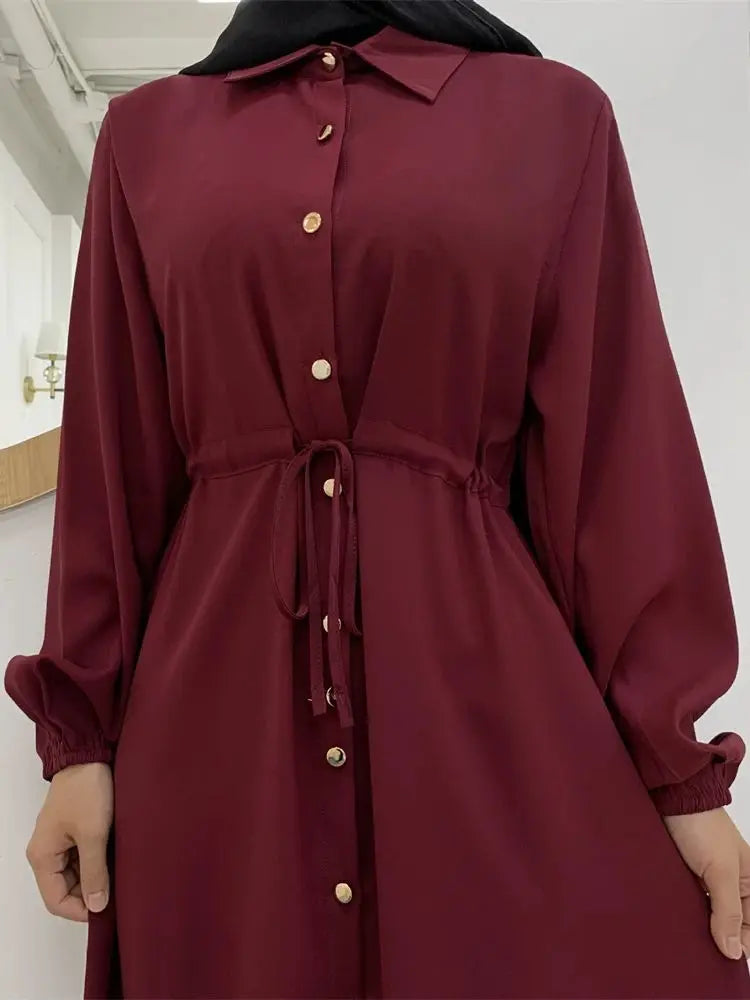 Ramadan Eid Red Abaya Damen Dubai Islamic Women Muslim Modest Dresses Kebaya Kaftan Robe Musulmanes Femme Vestidos Para Mujer.