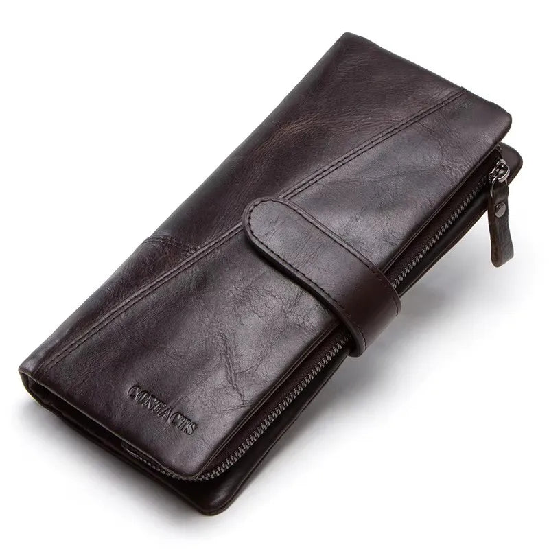 Contact's 100% Genuine Leather Wallet Women Long Coin Purse Hasp Design Clutch Bags Name Engraving Card Holder Wallets Cartera
