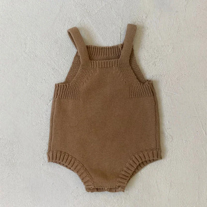2024 neue Herbst Neugeborenen Baby Mädchen Jungen Stricken Bodys Ärmel Einfarbig Gestrickte Infant Baby Overall Baby Kleidung.
