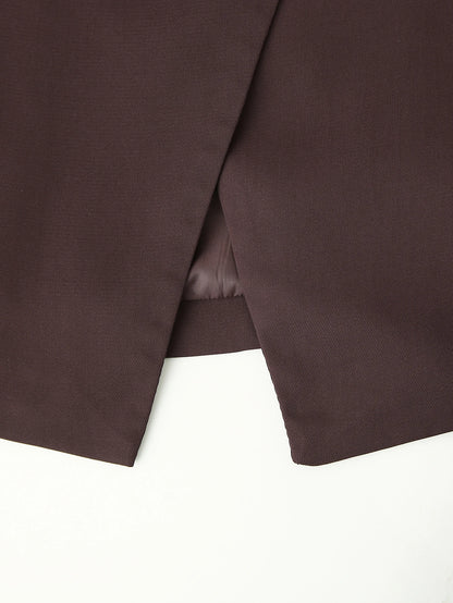 TRAFZA Frauen Elegante Feste Revers Zwei Tasten Anzug Jacke Mode Lange Hülse Dünne Kurze Mäntel 2024 Neue Casual Büro Dame Blazer.