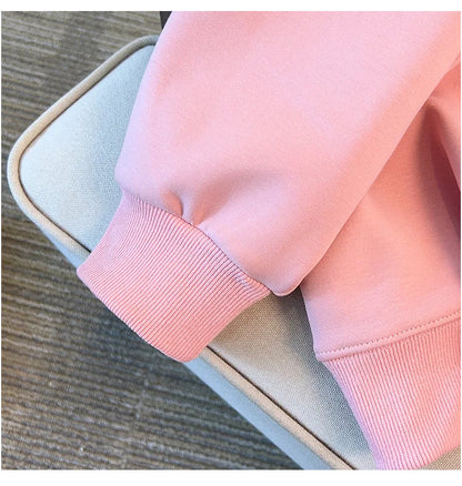 175 kg Plus Size Damen Büste 170 Frühling Herbst Lose Rundhals Langarm Bedrucktes Sweatshirt Schwarz Rosa 5XL 6XL 7XL 8XL 9XL