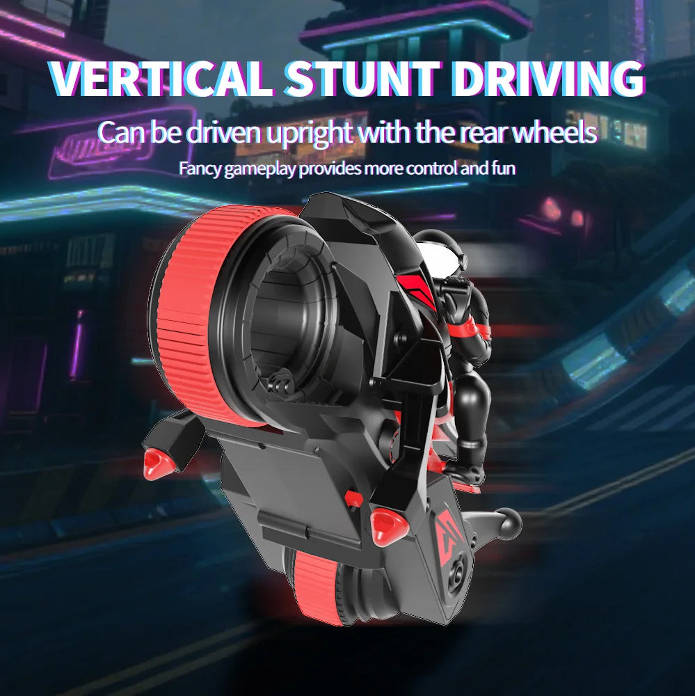 New Stunt Motorcycle 360 ° Rotation Remote Control Car High-Speed Drift Rc Racing Boy Toy Car Model Christmas Halloween Gift.