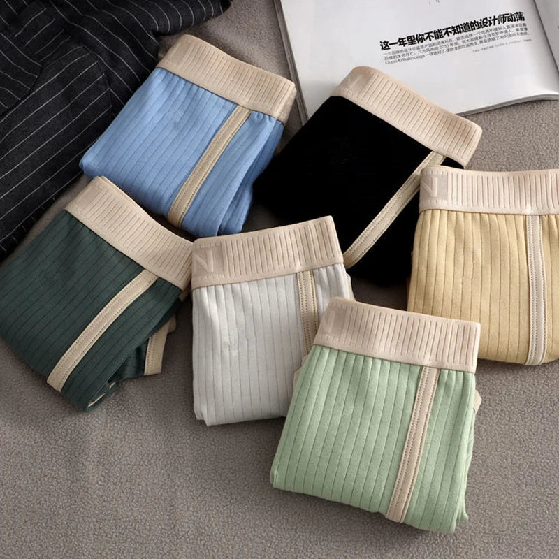 3 Pcs/Lot Men's Sexy Striped Panties Boxer Shorts Underwear Male Boxers Homme U Convex Shorts Lingerie Underpants.