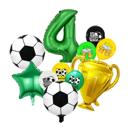 Fußball Geburtstag Dekoration Party Supplies Geschirr Luftballons Set Süßigkeiten Geschenkboxen Fußball Geburtstagsgeschenke Kinder Geburtstagsgeschenke