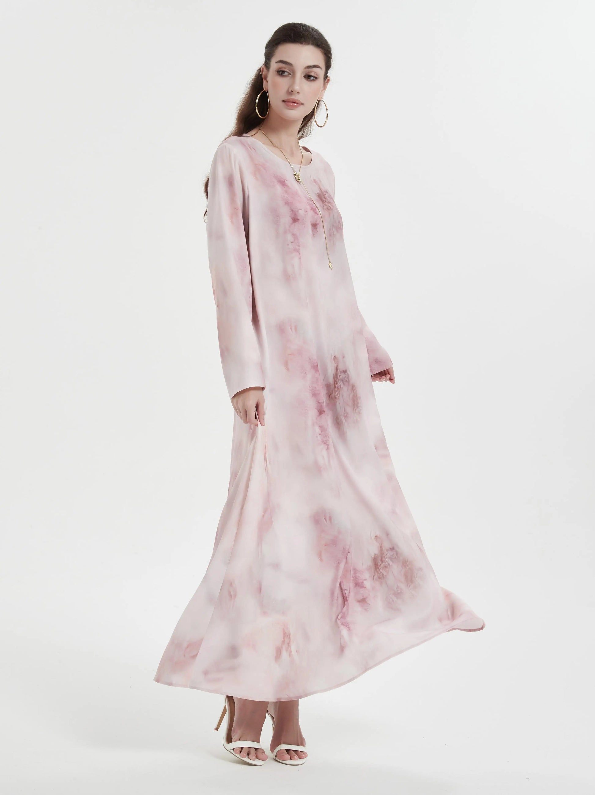 Kebaya Middle Eastern Muslim women's Abaya printed slim-fit with coat and Dress suit.