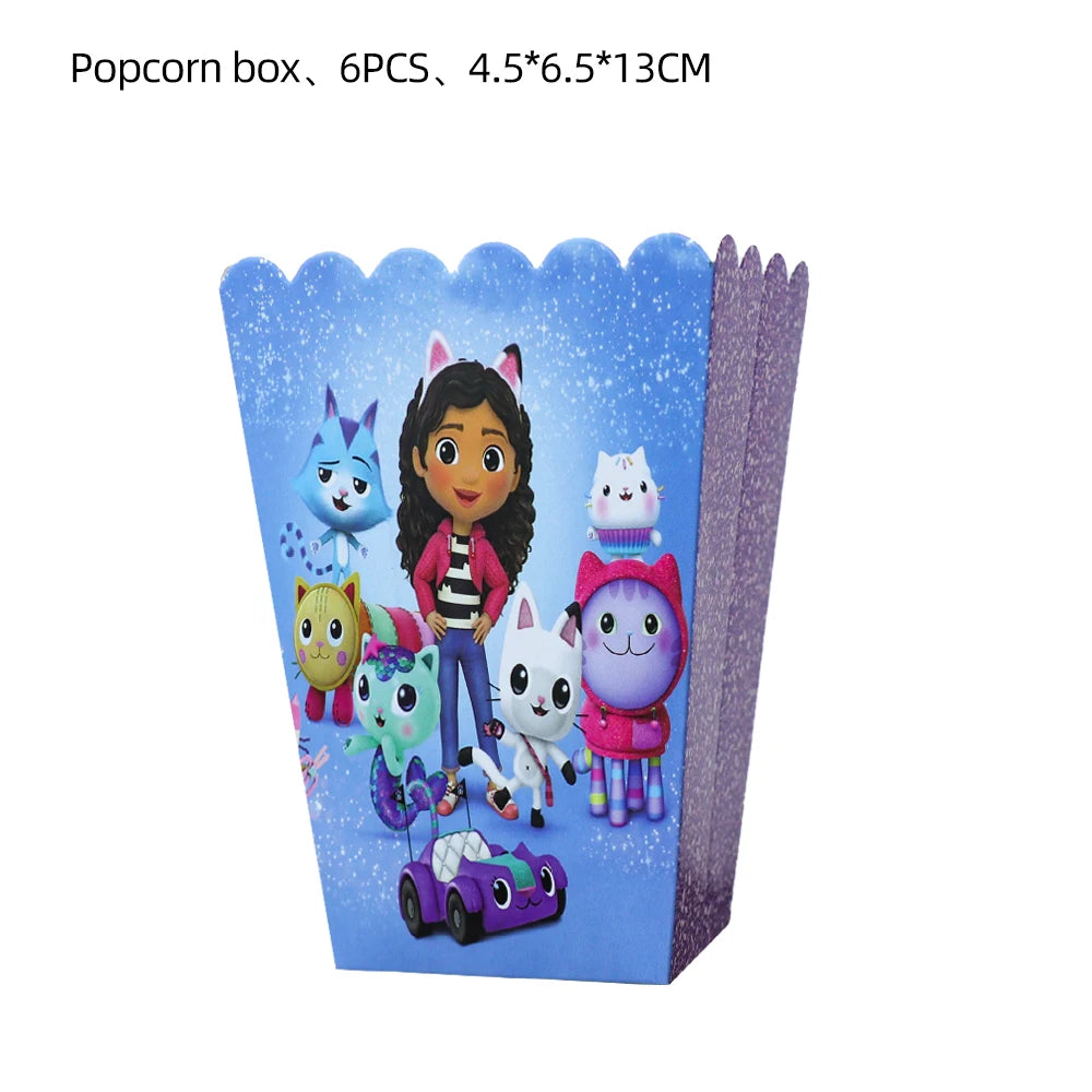 Disney Gabby Puppenhaus Geburtstag Party Dekoration Ballon Servietten Kinder Einweggeschirr Thema Party Supplies Kinder Geschenke