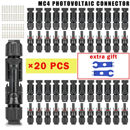 10/20/50/100/300/400PCS Photovoltaic Solar Connector Kit Plug 1000V 30A connectors for solar panels PV/MC Cable 2.5/4/6mm².