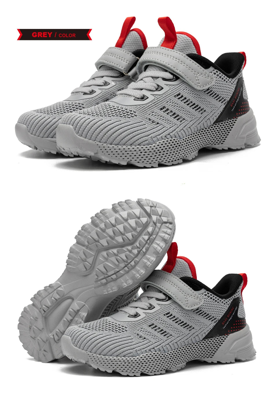 Baasploa Children Running Shoes Fashion Lightweight Boys Sport Sneakers Breathable Mesh Tenis School Shoes for Boys Kids Sneaker