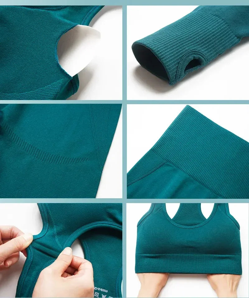 Seamless Sports for Women Yoga  Workout Fitness Wear High Waist Leggings Gym.