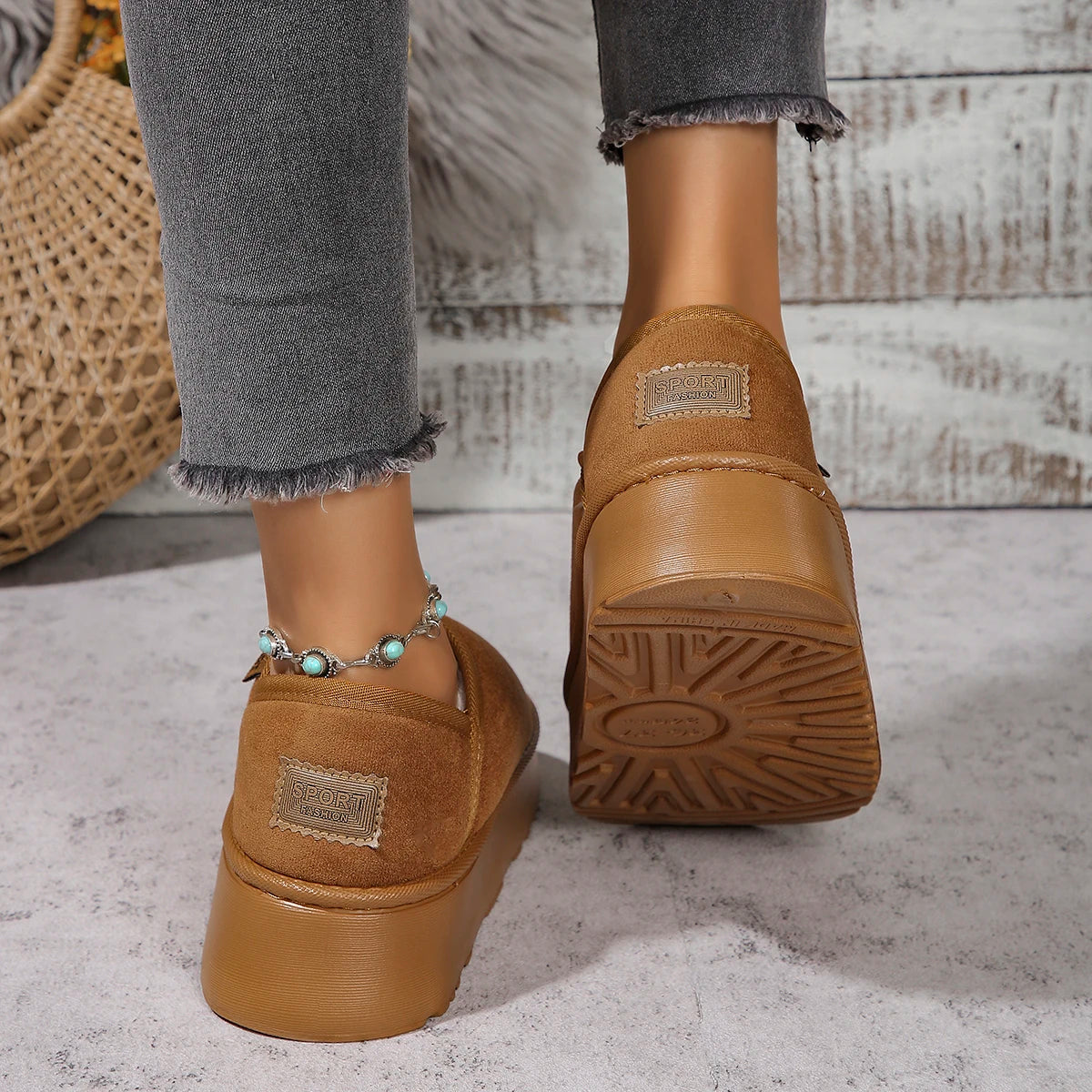 2024 New Classic Thickened Fluff Women's Snow Boots Comfortable Warm Ankle Boots Women Winter Ladies Shoes Chunky Botas Mujer