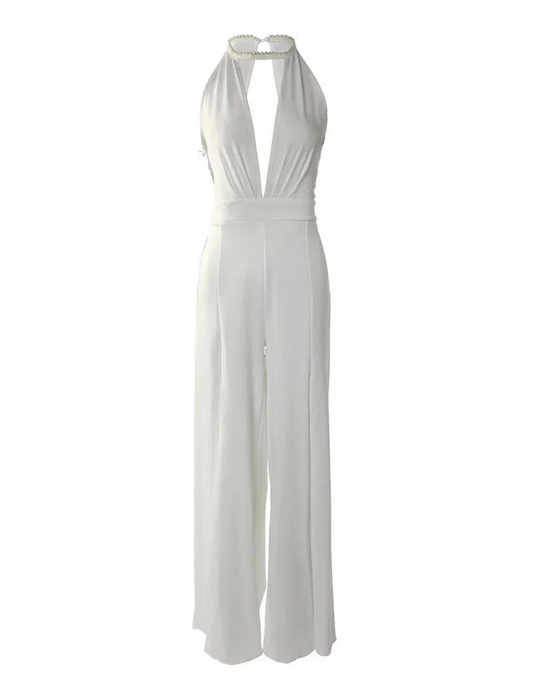 Women Jumpsuit Cutout Lace Patch Sheer Mesh Ruched High Waist Spring Summer Overall Jumpsuits Pants High Waist Pantsuit 2024.