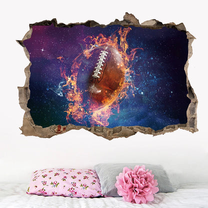 Creative Football PVC Wall Sticker Soccer Personalized Name Wall Decals For Kids Boys Room Mural Bedroom Decor Poster Art