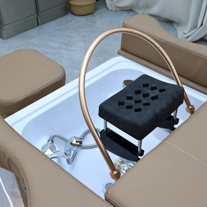 XinSheng 2025 Elektrischer Lift-Shampoo-Bett-Massagetisch – All-in-One-Salonstation mit Begasung, Fußbad und Haarwaschbecken