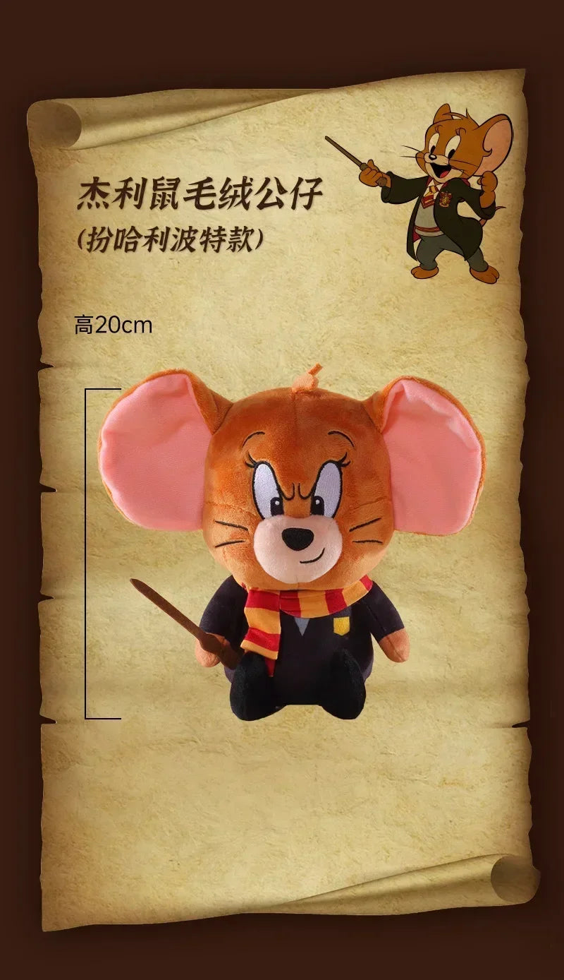 Exclusive Warner 100th Anniversary Tom and Jerry Plush Doll in Harry Potter Costume, Cute Small Keychain Stuffed Animal Gift.