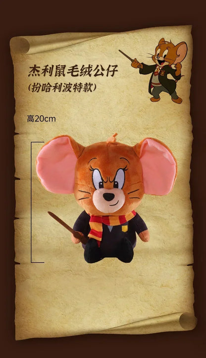 Exclusive Warner 100th Anniversary Tom and Jerry Plush Doll in Harry Potter Costume, Cute Small Keychain Stuffed Animal Gift.