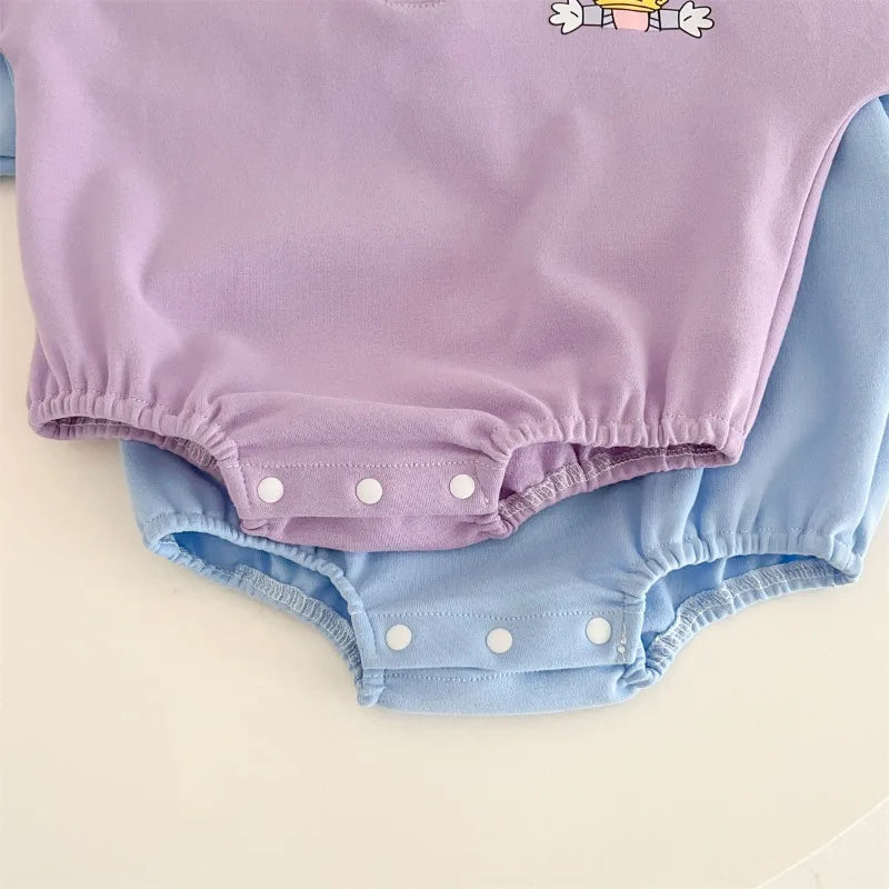 Neugeborenen Baby Strampler Socke Hut 3 stücke Set Cartoon Donald Daisy Ente Kleidung Jungen Mädchen Overall Infant Kurzarm Body k732.