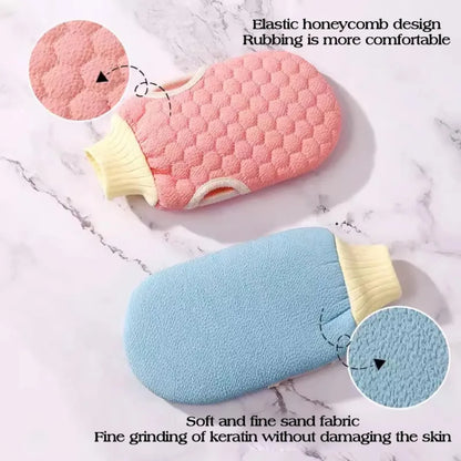 Bath Glove Honeycomb Body Scrub Towel Skin Exfoliating Scrubber Brush Back Body Massage Rubbing Dead Skin Cleansing Bathing Tool.