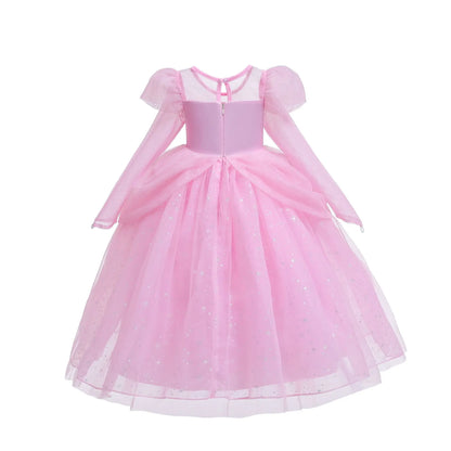 Baby Mädchen elegante Einhorn Blumen Grafik druck Mesh Kleid Kleid Kleidung für Leistung Party Geschenk Mädchen Frühling/Sommer.