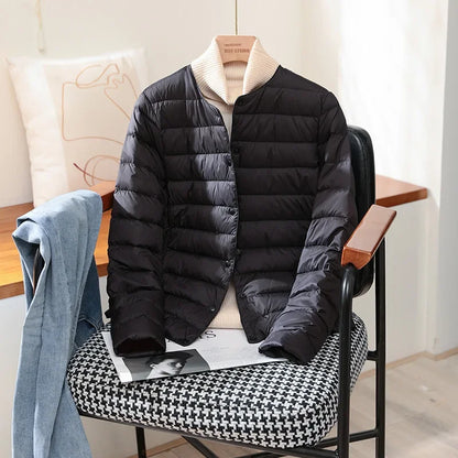Neuheiten frauen Weiße Ente Unten Liner Puffer Jacke 2023 Herbst Winter Weibliche Warm Halten Koreanische Büro Dame Unten Mantel