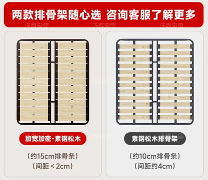 Hohes Kopfteil, Doppelbettgestell, schlichtes Holz, elegantes Queen-Size-Bett, Einzelbettgestell, Nachttische, Aufbewahrung, Cama Moderno Lujo-Möbel