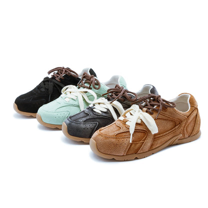 AIYUQI Women Sneakers New Genuine Leather Retro German Training Shoes Women Winter Velvet Fur Flat Casual Shoes Women.