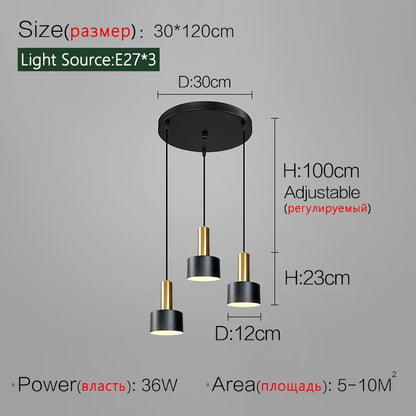 Minimalistischen esszimmer kronleuchter, moderne Nordic lampe, licht luxus wohnzimmer lampe, lange esstisch, bar tisch lampe
