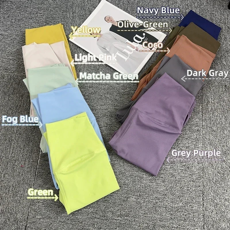 Hot Sale Fitness Female Leggings Running Pants Naked feeling Leggings High Waist Push Up Sport Women Fitness Running Yoga Pants.