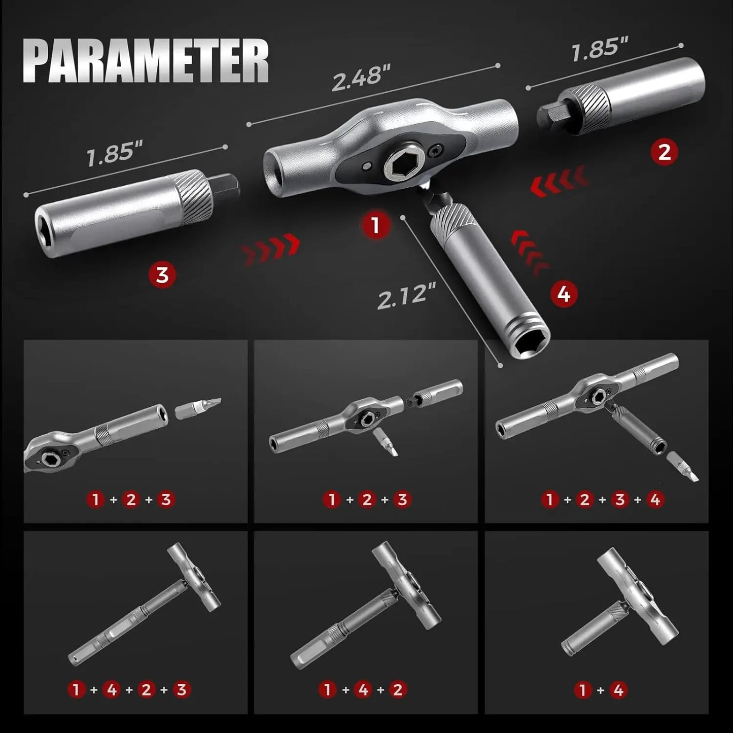 VMAN 24in1 Multifunktions-Ratschenschraubendreher-Set, mehrere magnetische Bits, Mini-Reparatur-Werkzeug-Set, Haushaltswerkzeug für PC und Schreibtisch usw.