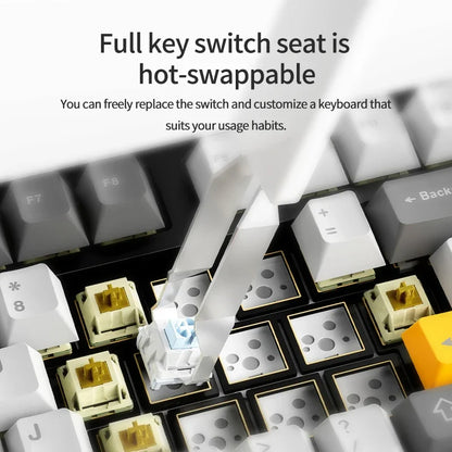 NEW Ajazz AK35I V3 MAX Tri-mode Wired Bluetooth Wireless Gaming Keyboard Gasket Full Key Hot Swap 104 Keys Customized Keyboard.