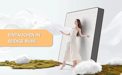 Taschenfederkernmatratze 90×200×22 cm – 7-Zonen Matratze mit Komfortschaum und stabiler Unterstützung H4