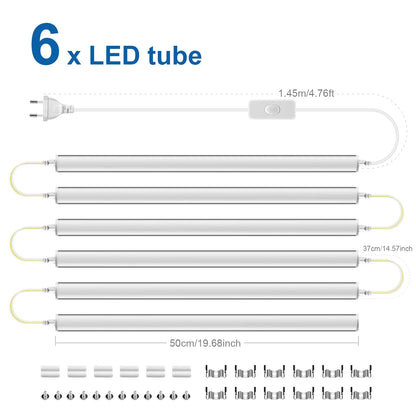 1.64FT T5 Light Bulbs Tube led 220V 110V 230V 50CM with Switch Power Cord Bar Lamp Kitchen Ceiling Home Decoration ampolleta led.