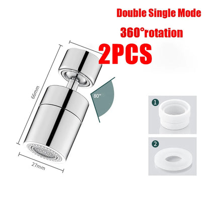 360°Universal Kitchen Faucet Anti-splash Aerator Bathroom Tap Rotatable Faucet 2 Mode Tap Nozzle Bubbler Kitchen Sink Faucet.