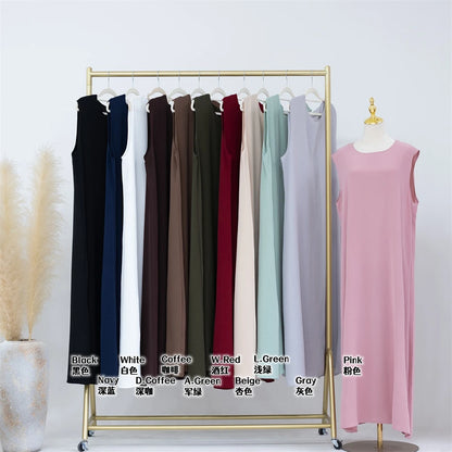 Ramadan Sleeveless Abaya Turkey Islam Arabic Muslim Long Dress African Dresses For Women Clothing Robe Musulmane Femme Vestidos.