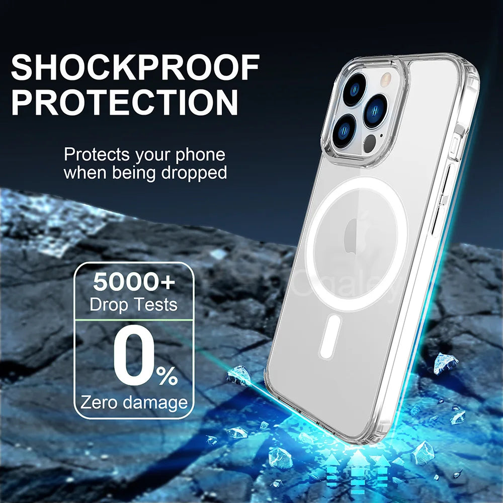 Clear Case For iPhone 17 16 Pro Max 17 Air Case 16 15 14 13 12 11 Pro Max Case For Magsafe for iPhone16 Plus Luxury Cover Cases