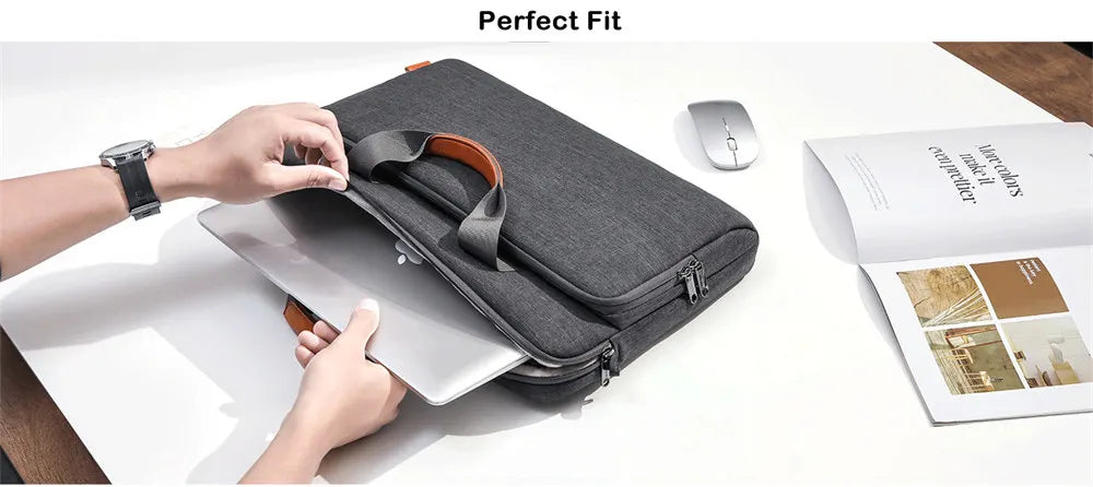 Laptop Computer Shoulder Bag Handbag Waterproof Briefcase Man Women 13 14 15.6 16 17 inch Bags for Macbook Air Samsung Accessory.