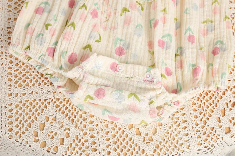 Milan cel 0-2 y Baby Mädchen Kleidung Rüschen Leibchen einteilige Tulpe Kaninchen Säugling Mädchen Overalls Kleinkind Bodysuit mit Hut.