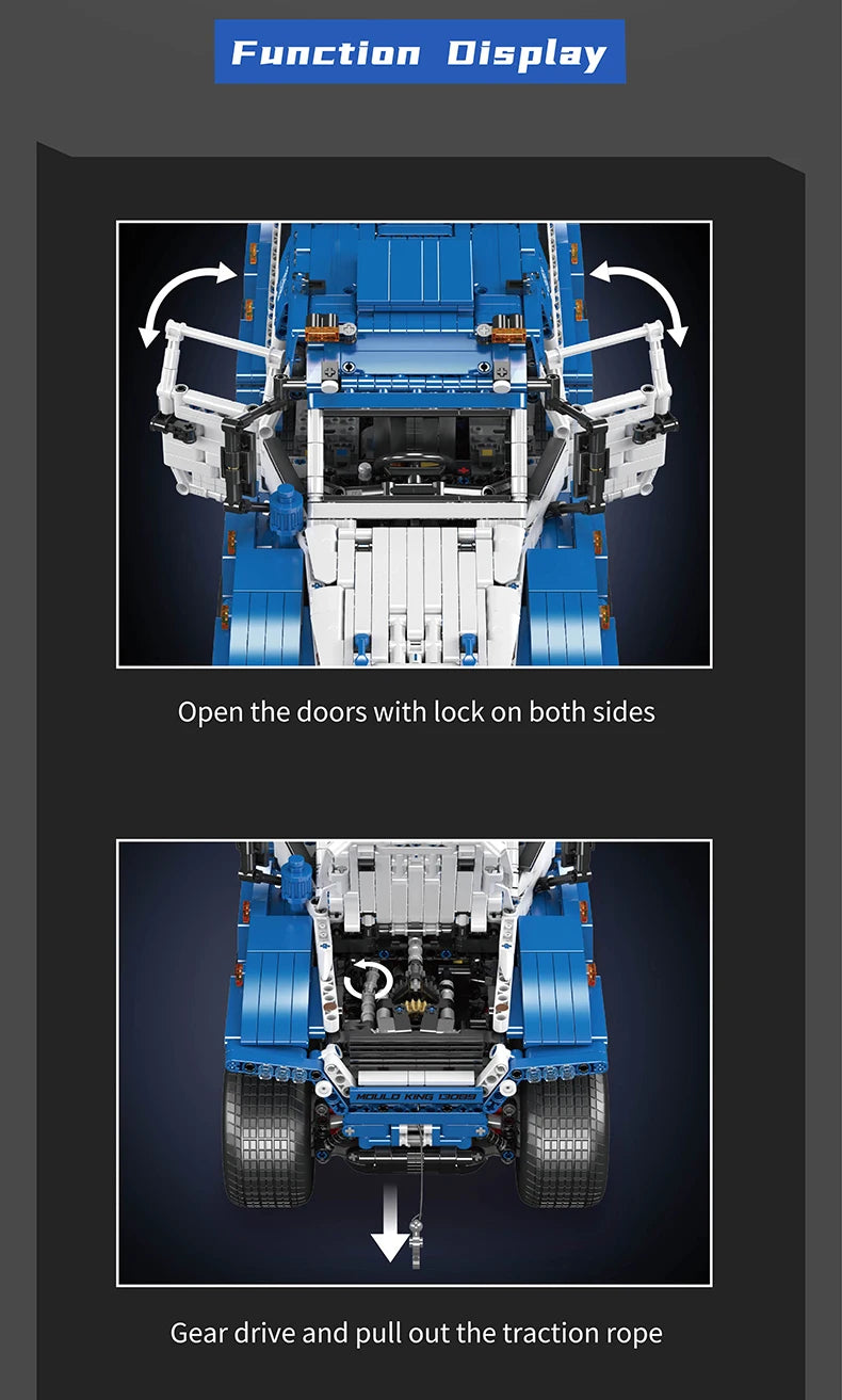 Mould King 13088 13089 Technical Car Toys The RC Avtoros Shaman 8x8 Building Block Assembly Car Brick Set Kids Christmas Gift.