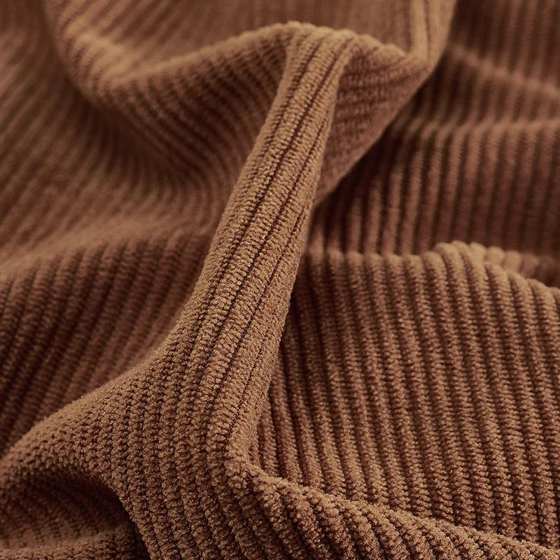 Men's Corduroy Jacket Stand-up Collar Slim Fit Retro Multi-pocket Workwear Commuter Coat for Spring And Autumn