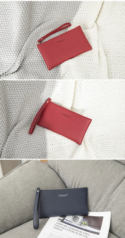 MIYIN Women's Purse long ultra-thin credit card bag minimalist zero purse thin large capacity zipper hold bag handbag purse girl