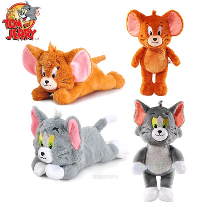 Original Delux Tom and Jerry Plush Toy Long Plush Cartoon Anime Movie Plushies Stuffed Animals Doll Toys for Kids Birthday Gifts.