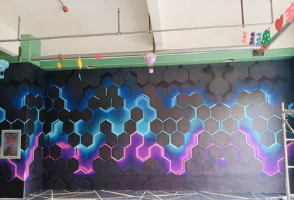 Benutzerdefinierte papel de parede 3d hintergrund Geometrische figur beule tapete friseur büro rezeption wand papier heimwerker