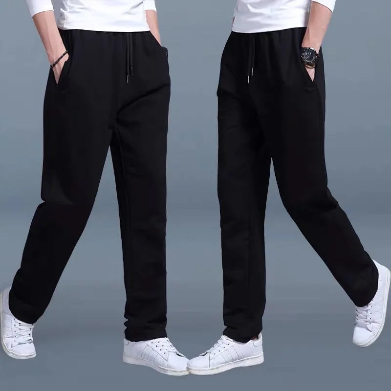 New Korean Straight tube Men Casual Sports Pants Running Workout Jogging Long Pants Gym Sport Trousers for Men Jogger Sweatpants.