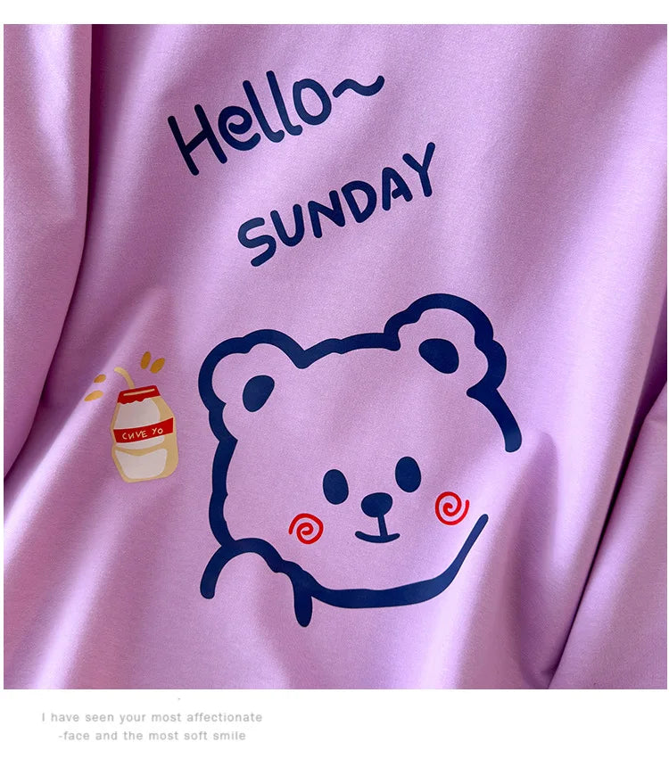 175 kg Plus Größe Damen Büste 170 Frühling Herbst lose Langarm Cartoon Print Pullover Sweatshirts 4XL 5XL 6XL 7XL 8XL 9XL.