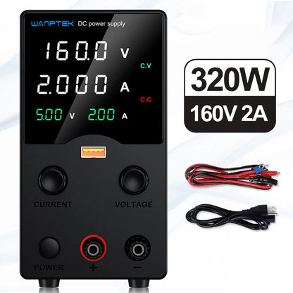 Wanptek DC Lab Power Supply 32V 62V 120V 160V Adjustable Switching Power Supply with 5V 2A USB Charging Display Regulator.