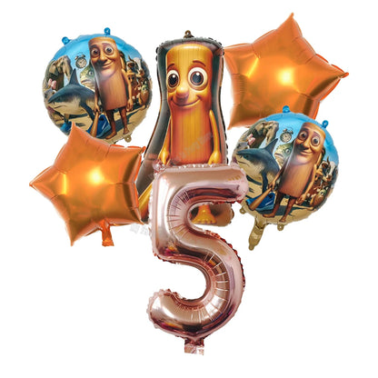 Italienisches Brainrot-Ballon-Set, Babyparty-Party-Ballon, Tralalero Tralala TungTungTungSahur-Luftballons, Dekoration, fotografische Requisite.