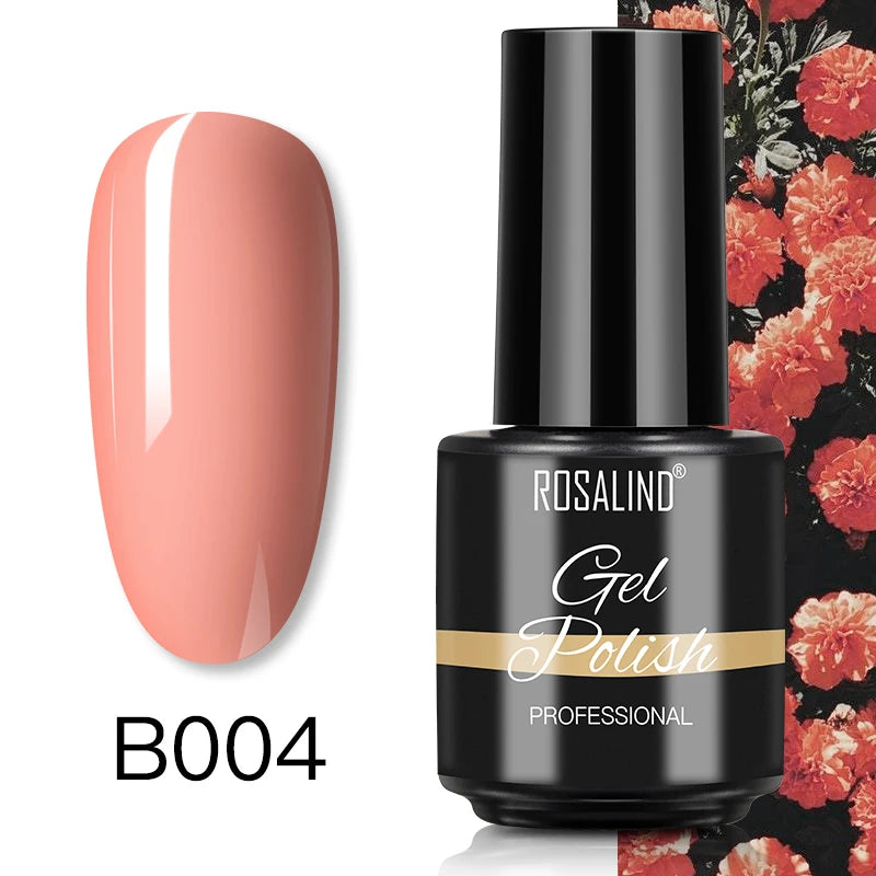 ROSALIND Red Series UV Nail Gel Hybrid Varnish Semi Permanent For Manicure Art Nail Polish Matt Base Top Coat Gel Nail Polish