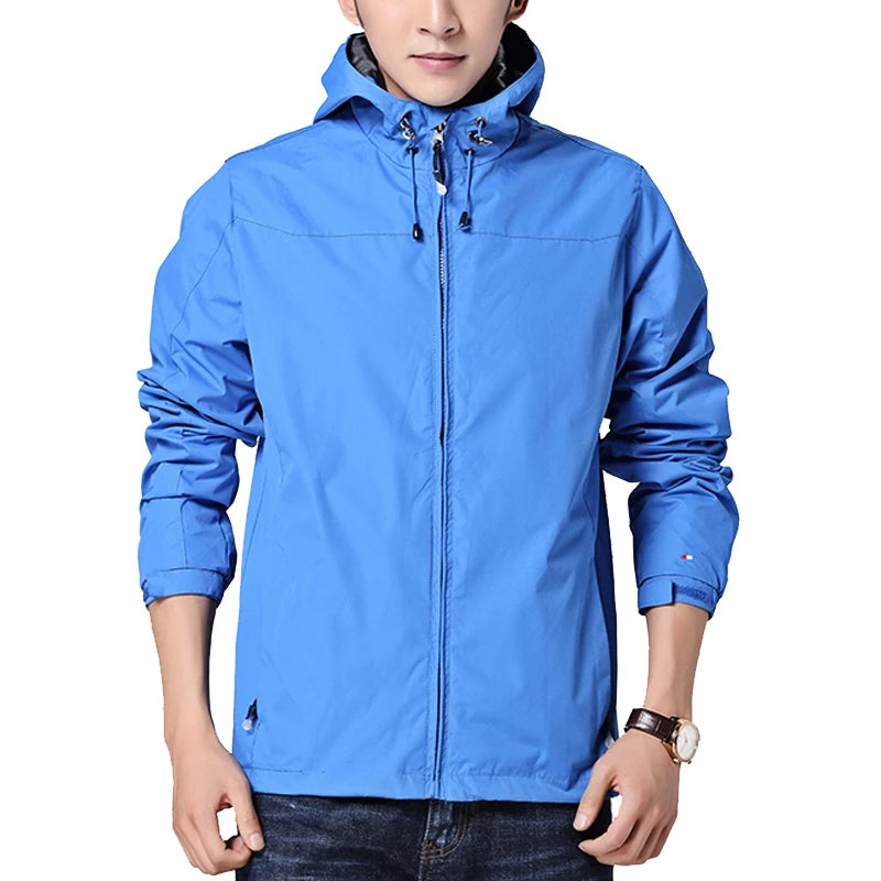 MANTLCONX New Waterproof Men's Jacket Coat Outdoor Hooded Men's Spring Jacket Windbreak Autumn Male Coat Fashion Clothing Brand.
